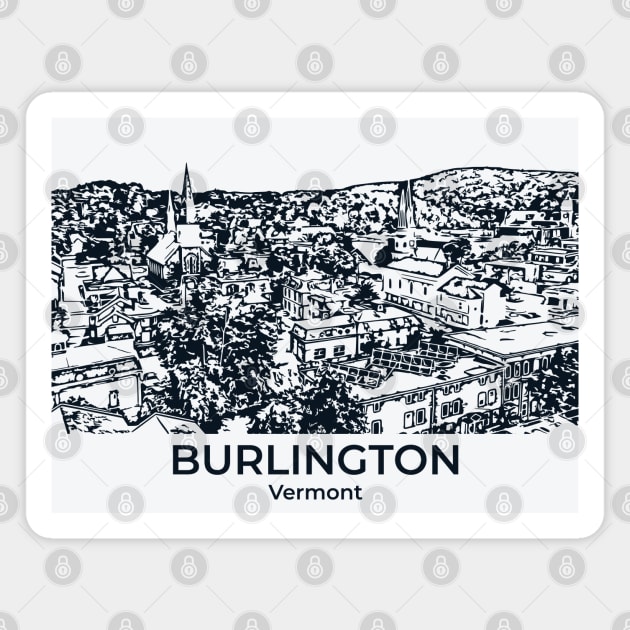 Burlington - Vermont Magnet by Lakeric
